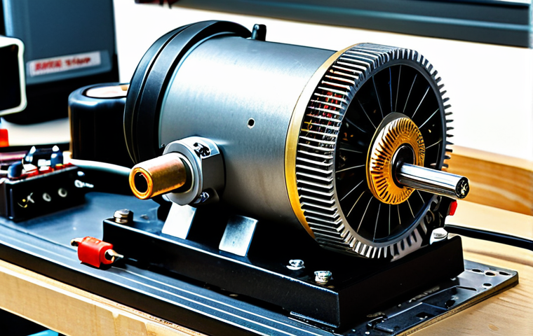 미니카 전동모터 성능 차이 - Focus on Motor Components**
"Close-up, detailed photograph of a disassembled mini-car electric moto...