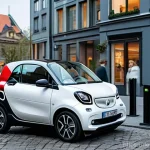 미니카 대여비와 구매비 비교 - **Prompt 1: Urban Mobility & Ease of Carsharing**
    "A cheerful young woman in her late 20s, dress...