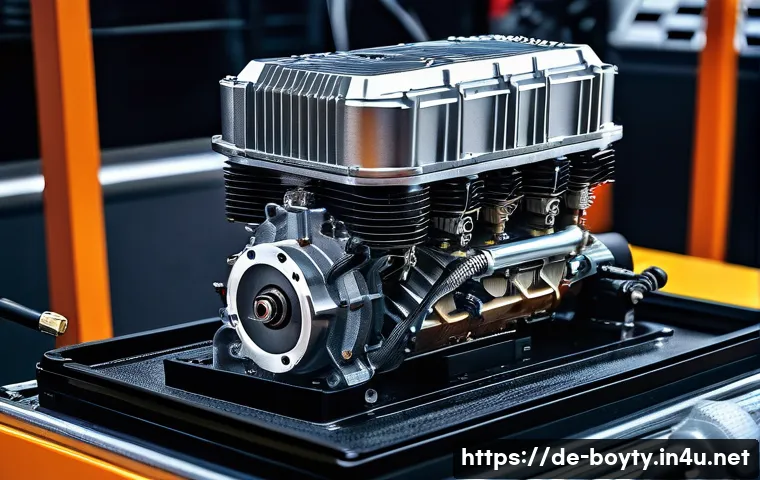 미니카 트랙에서의 물리 법칙 - A detailed close-up of a high-performance mini race car motor showcasing the intricate mechanical co...